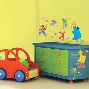 123 Sesame Street Peel Stick Wall Decals 45 Nursery Stickers Kids Room Decor Art